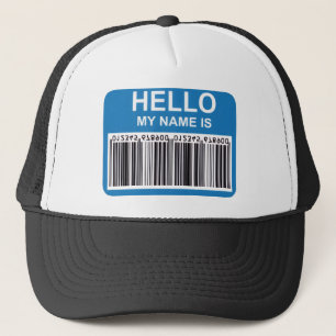 GORRA DE CAMIONERO HOLA MI NOMBRE ES (CÓDIGO DE BARRAS)