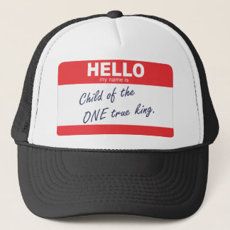 Gorra De Camionero hola mi nombre es niño del un rey verdadero