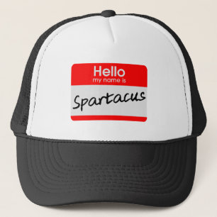 Gorra De Camionero Hola Mi Nombre Es Spartacus Nombre Etiqueta Ball C