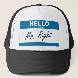Gorra De Camionero hola mi nombre es Sr. la derecha
