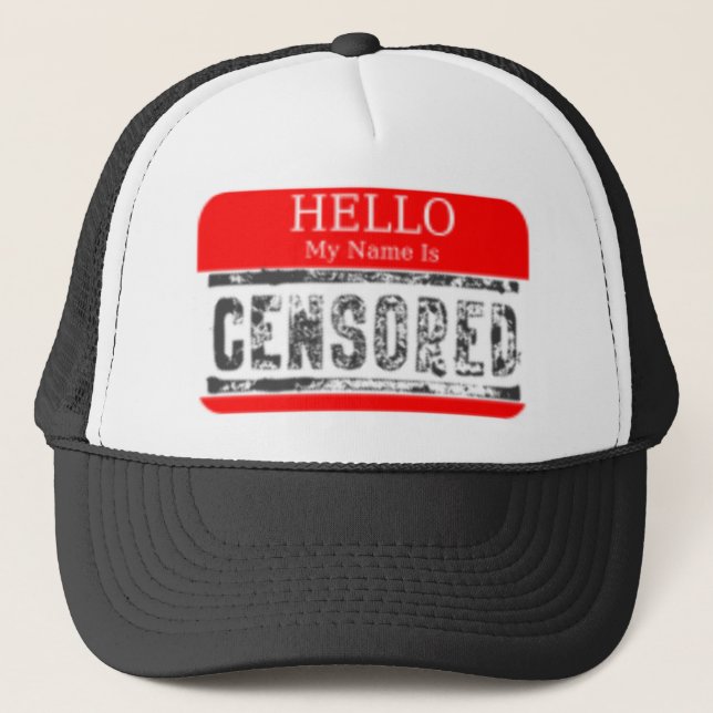 Gorra De Camionero Hola, mi nombre está censurado (Anverso)