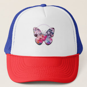 Gorra De Camionero Hola Primavera Hora de la Felicidad, Floral Rosa