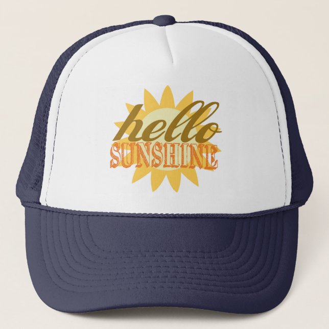 Gorra De Camionero Hola Sunshine Trucker Hat Genial para el verano (Anverso)