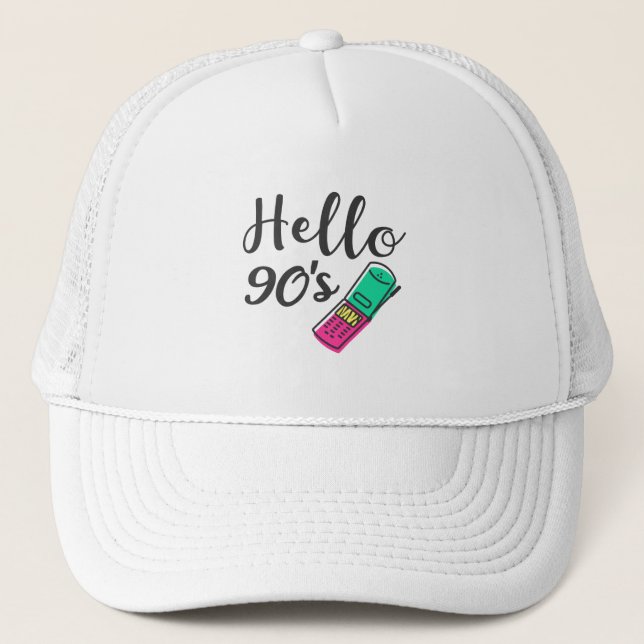 Gorra De Camionero Hola teléfono móvil de los 90 (Anverso)