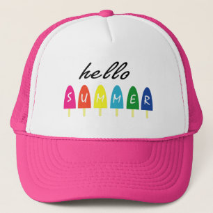 Gorra De Camionero Hola verano vacaciones helado helado helado popsic