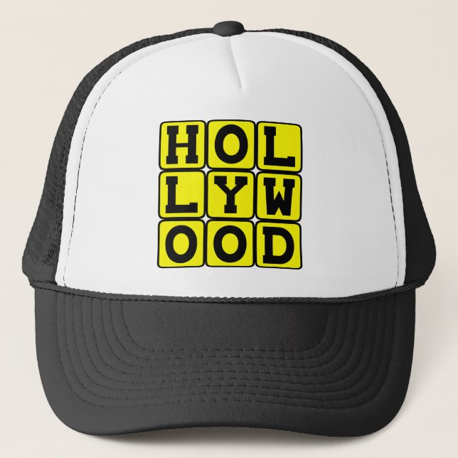 Gorra De Camionero Hollywood, Tinseltown California (Anverso)