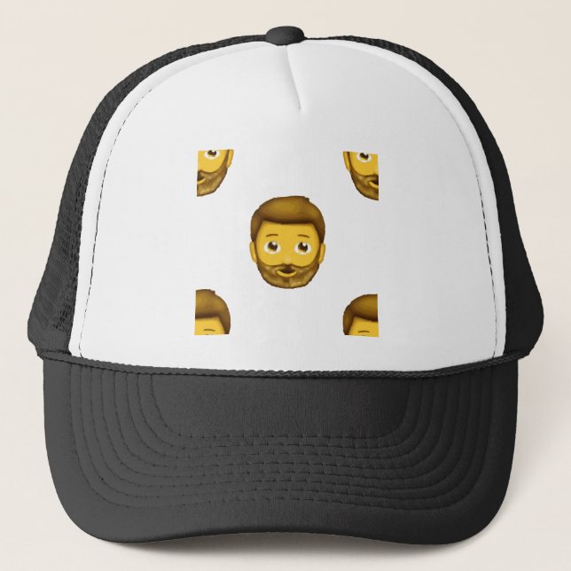 Gorra De Camionero hombre barbudo de emoji (Anverso)