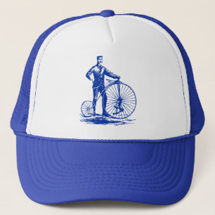Gorra De Camionero Hombre con Penny Farthing - Azul marino