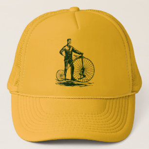 Gorra De Camionero Hombre con Penny Farthing - Verde oscuro