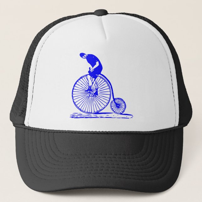 Gorra De Camionero Hombre con un penny Farthing - Azul (Anverso)