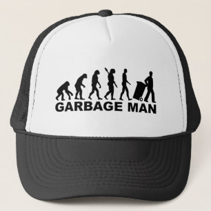 Gorra De Camionero Hombre de basura de la evolución