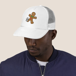 Gorra De Camionero Hombre de jengibre jugando al fútbol