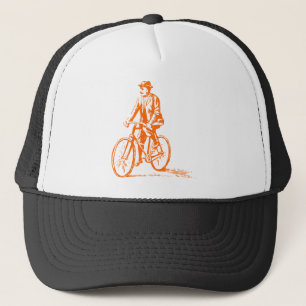 Gorra De Camionero Hombre en bicicleta - Naranja