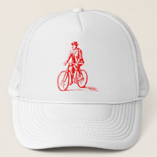 Gorra De Camionero Hombre en bicicleta - Rojo