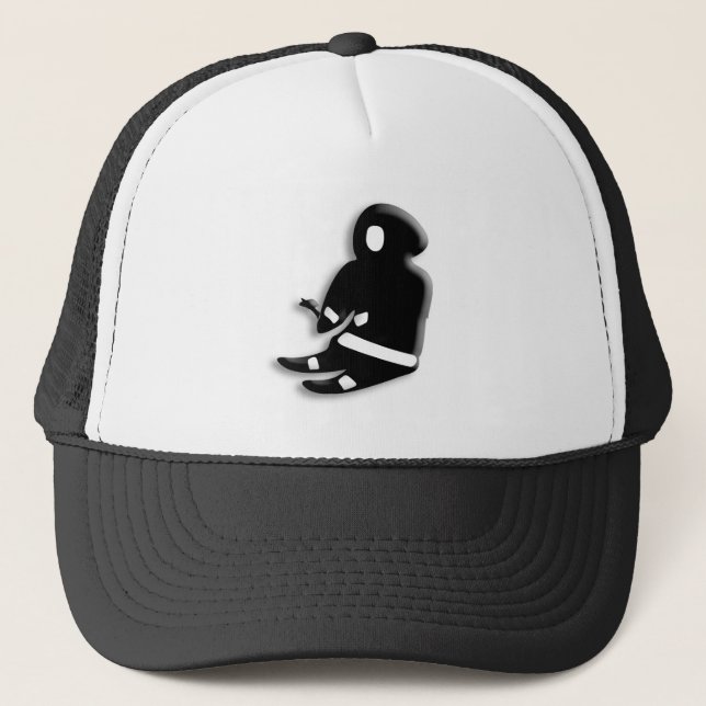 Gorra De Camionero Hombre esquimal que se sienta (Anverso)