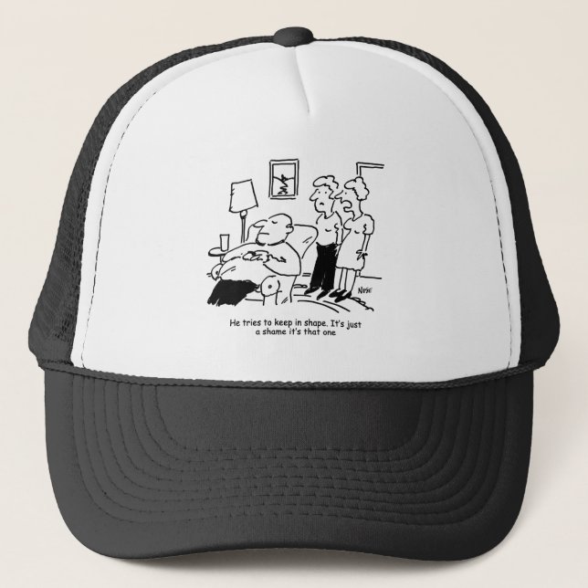 Gorra De Camionero Hombre obeso incapacitado con sobrepeso trata de m (Anverso)