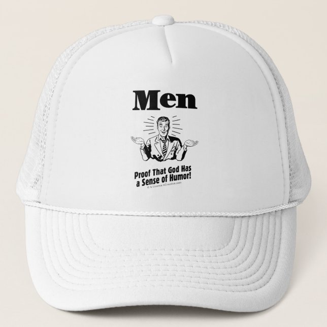 Gorra De Camionero Hombre! Prueba De Que Dios Tiene Un Sentido De Hum (Anverso)