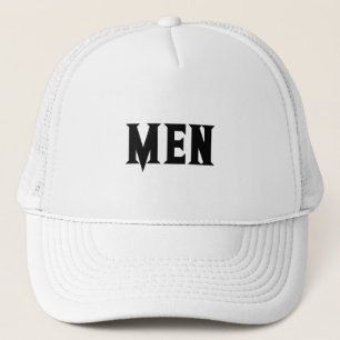 Gorra De Camionero HOMBRES blancos y blancos Textos Hombres guapos