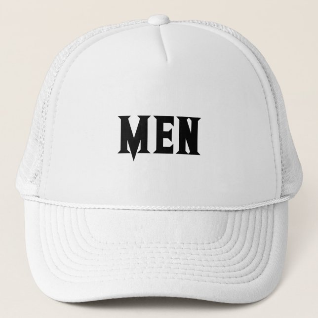 Gorra De Camionero HOMBRES blancos y blancos Textos Hombres guapos (Anverso)