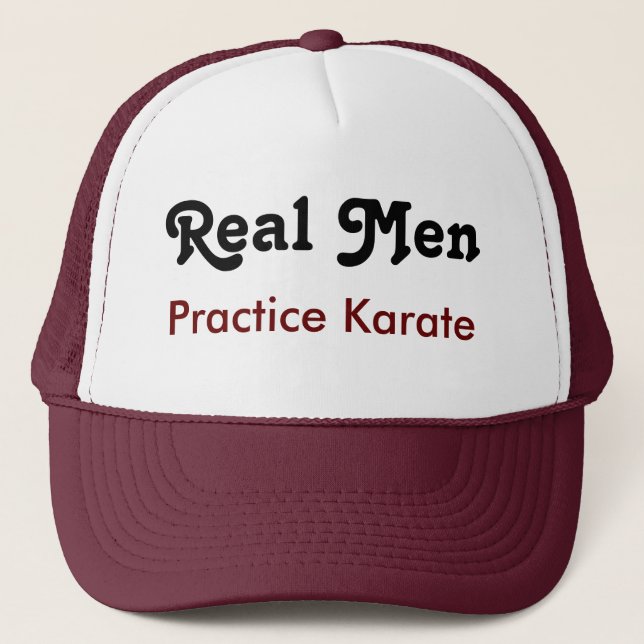 Gorra De Camionero Hombres de verdad practican karate (Anverso)