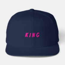 Hombres Elegantes Snapback KING Texto Fuerte y Aud