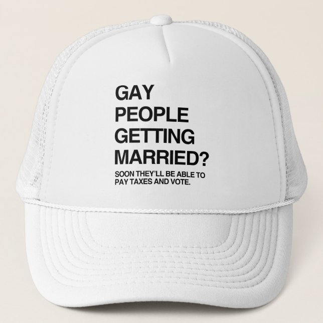 GORRA DE CAMIONERO HOMBRES GAYS CASADOS (Anverso)