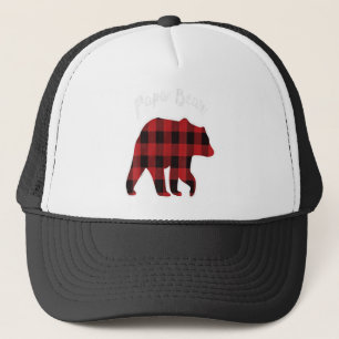 Gorra De Camionero Hombres OSO PAPA Navidades de caña roja Pajama Fam