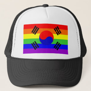 Gorra De Camionero homosexual orgulloso gay de la bandera del arco