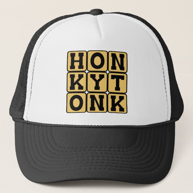Gorra De Camionero Honky Tonk, género de la música (Anverso)