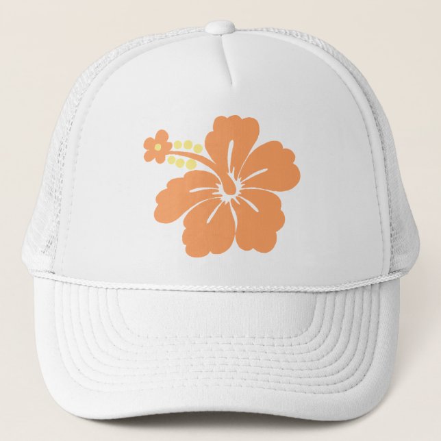 Gorra De Camionero Honolua Hibiscus Tropical Trucker Sombrats (Anverso)