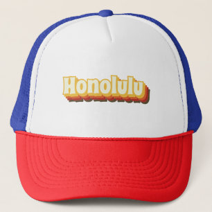Gorra De Camionero Honolulu Retro Vintage Text