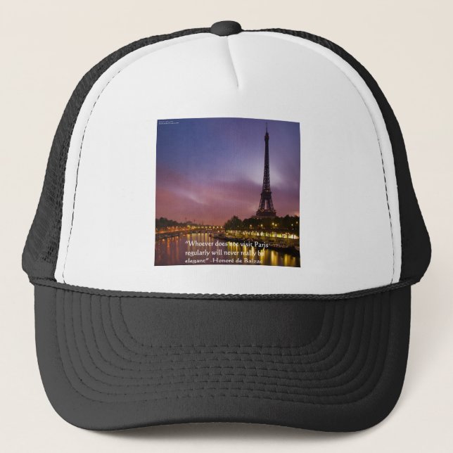 Gorra De Camionero Honoré de Balzac Sobre París Francia (Anverso)