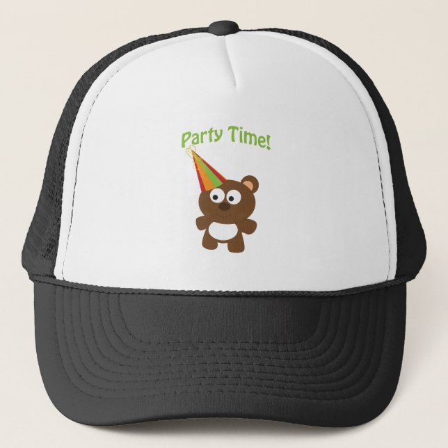Gorra De Camionero ¡Hora fiesta! Oso (Anverso)