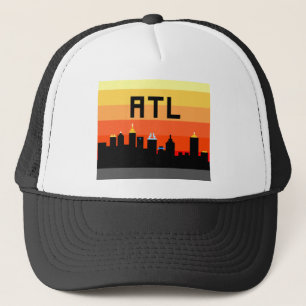 Gorra De Camionero Horizonte de 8 bits ATL de Atlanta