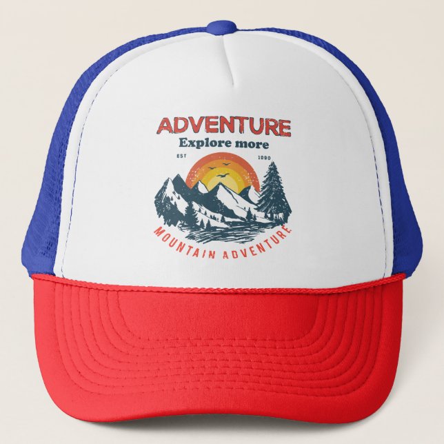 Gorra De Camionero Horizonte de aventuras: Expedición de las Montañas (Anverso)
