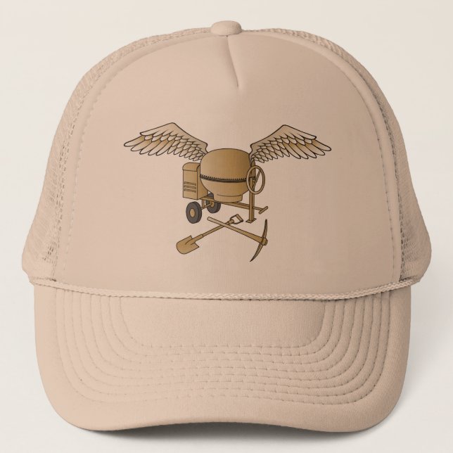 Gorra De Camionero Hormigonera beige (Anverso)