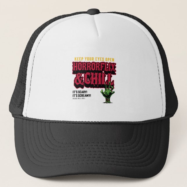 Gorra De Camionero Horrorflix Y Chill (Anverso)