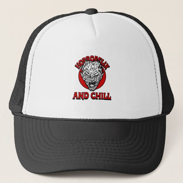 Gorra De Camionero Horrorflix Y Chill A (Anverso)