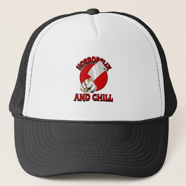 Gorra De Camionero Horrorflix Y Chill A (Anverso)