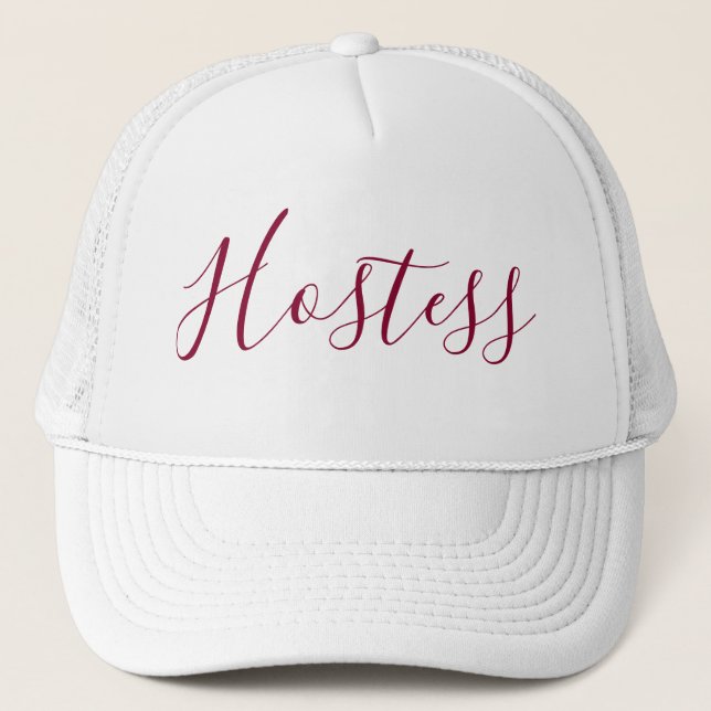 Gorra De Camionero Hostess linda Calligraphy (Anverso)