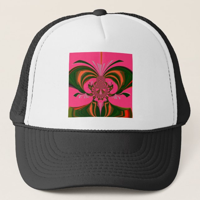 Gorra De Camionero Hot Pink Red Golden Green (Anverso)
