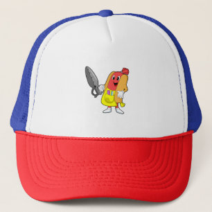 Gorra De Camionero Hotdog como peluquero con tijeras