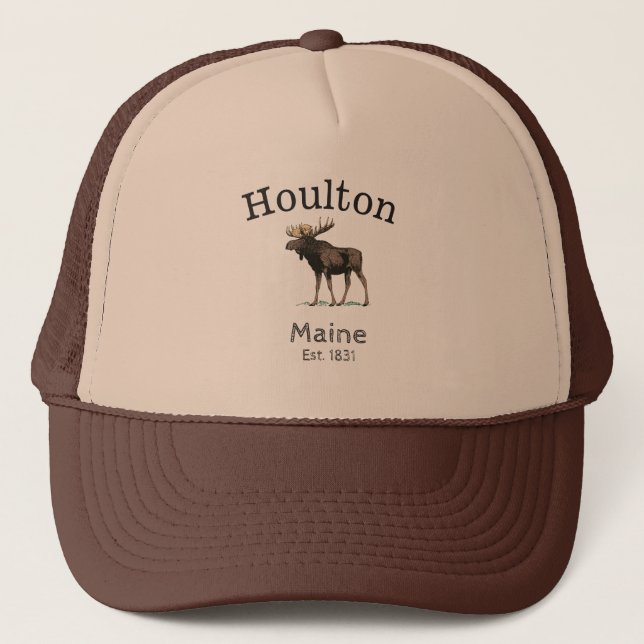 Gorra De Camionero Houlton Maine Moose (Anverso)