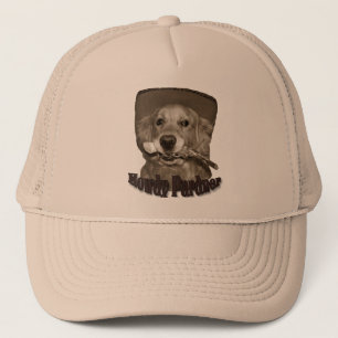 Gorra De Camionero Howdy vaquero del golden retriever del Pardner
