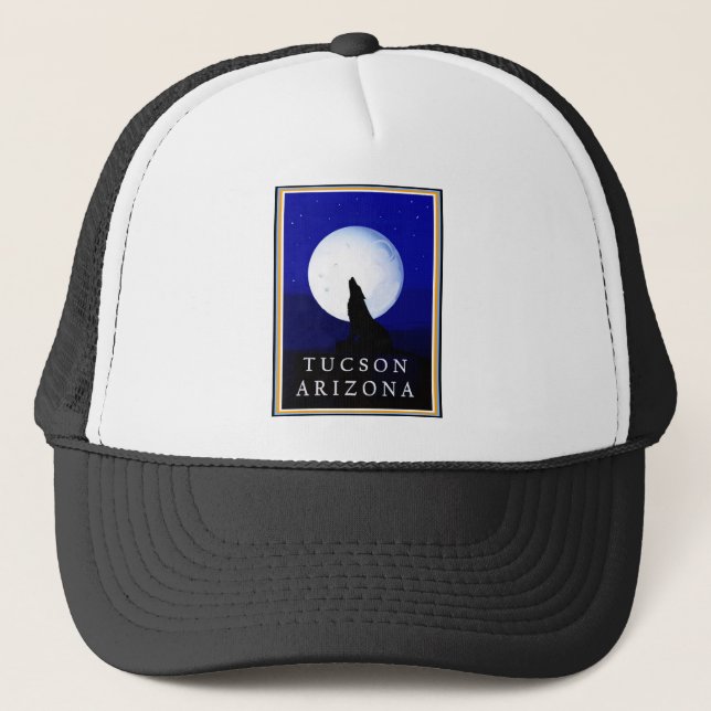 Gorra De Camionero Howlin Coyote - Tucson Arizona (Anverso)