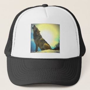 Gorra De Camionero Howling Wolf at Sunset