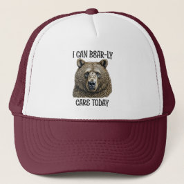 Gorra De Camionero Hoy puedo tener cuidado | Pun de oso sarcástico