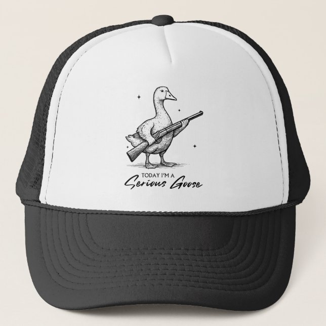 Gorra De Camionero Hoy soy un serio amante de la oca con pistola (Anverso)
