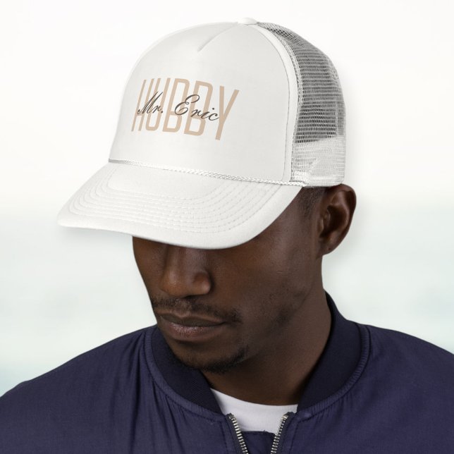 Gorra De Camionero Hubby, personalized gift for husband, future Mr. (Subido por el creador)