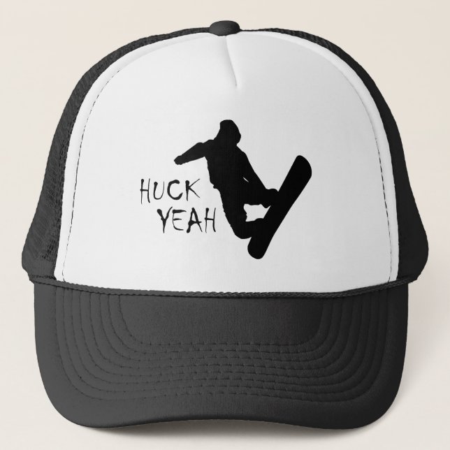 Gorra De Camionero Huck Yeah (Snowboarding) (Anverso)